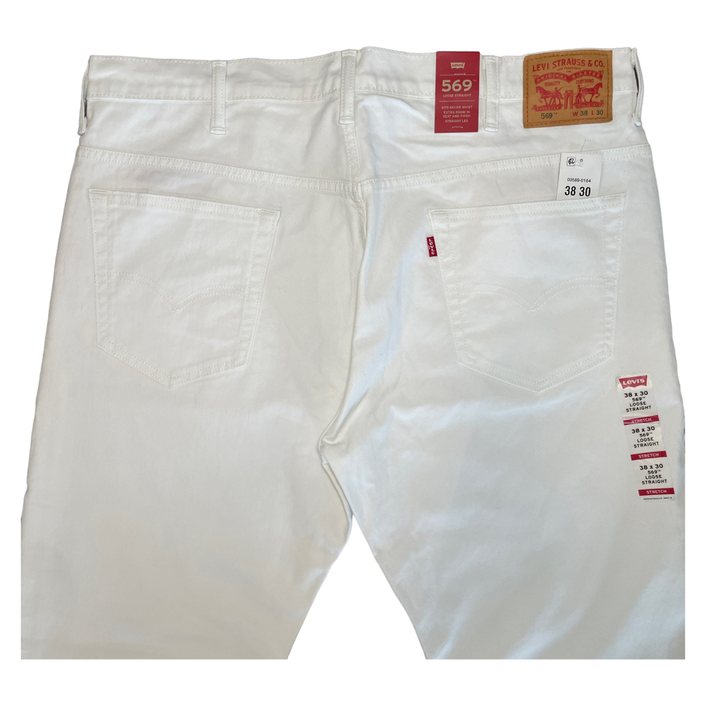 Levi Strauss & Co. 569 Loose Straight White Jeans 38x30 - Picture 5 of 10